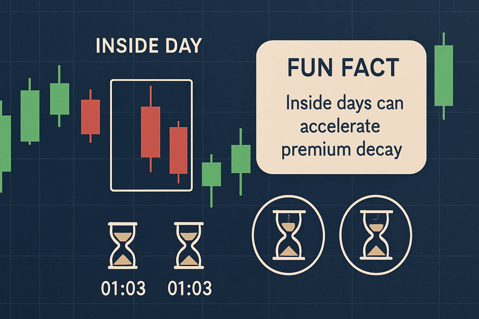 Strategic graphic highlighting how inside days accelerate premium decay.