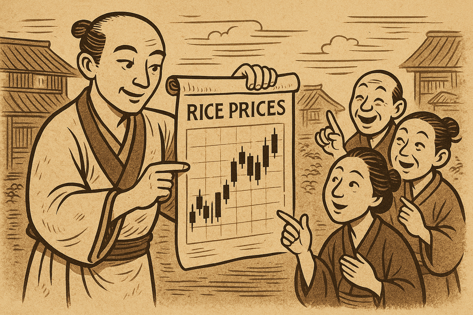 Historical reference to Japan’s first rice price charts, pre-modern technical analysis
