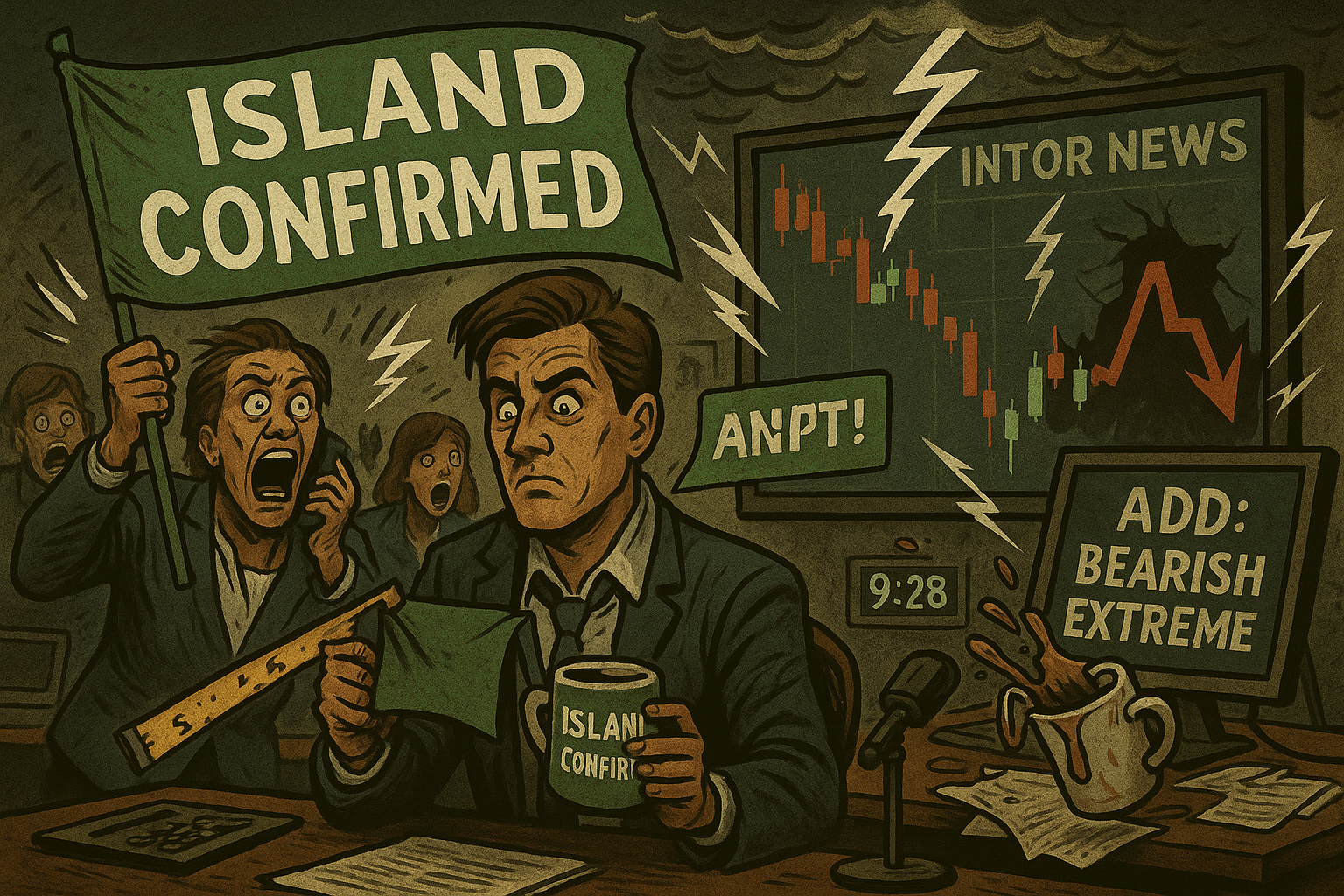 Satirical news panic over island reversal triggering with internals misaligned