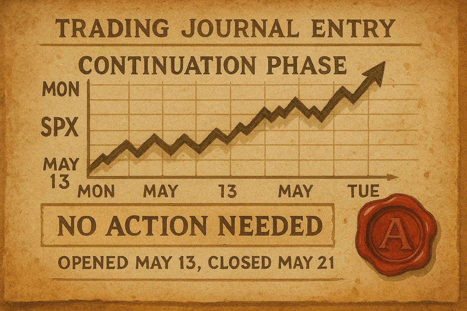 Vintage-style chart illustrating how clean trends reward mechanical swing setups.