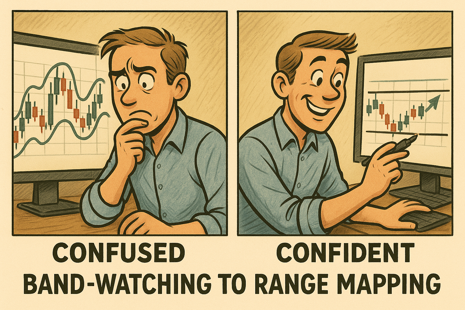Image shows switch from band-watching to range mapping.