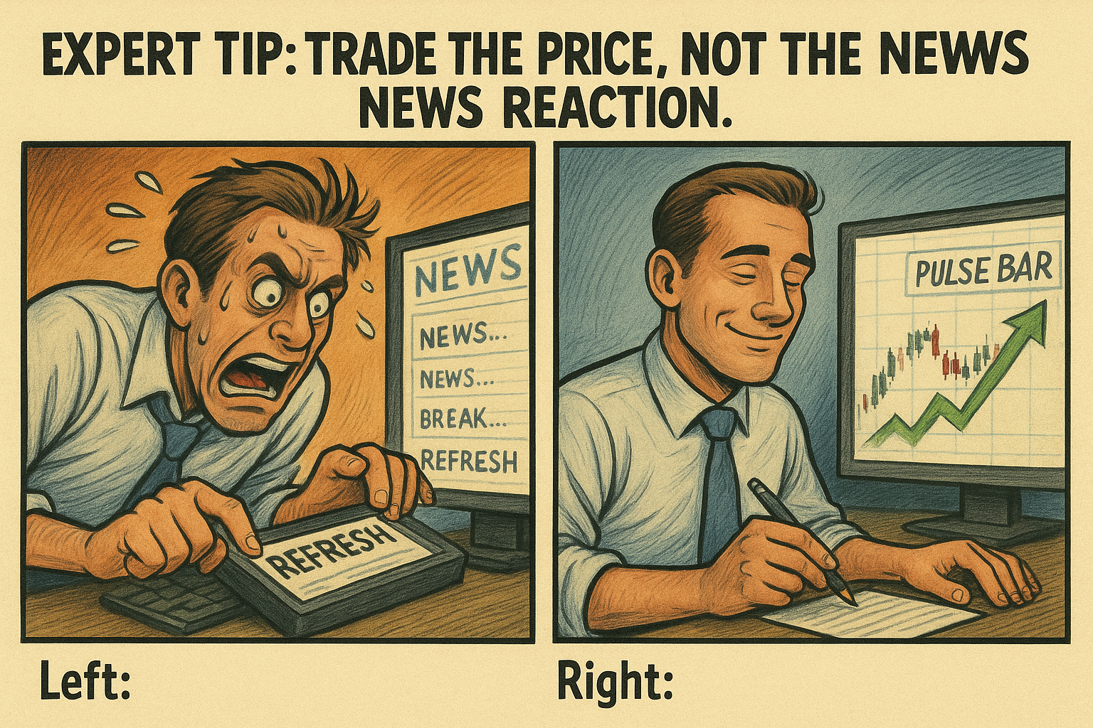 Expert tip: trade the price, not the news reaction.
