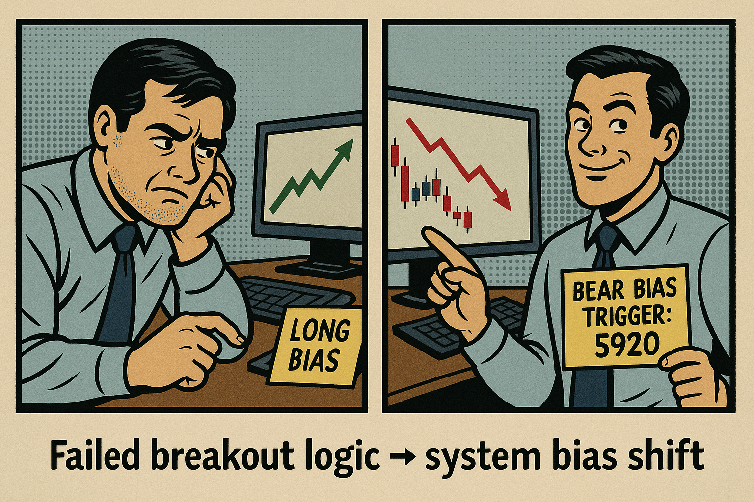 Failed breakout logic → system bias shift.
