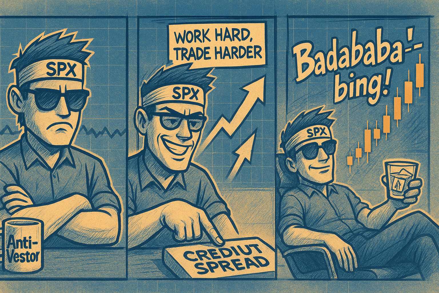 Comic blueprint shows AntiVestor swing patience and ROC reward.