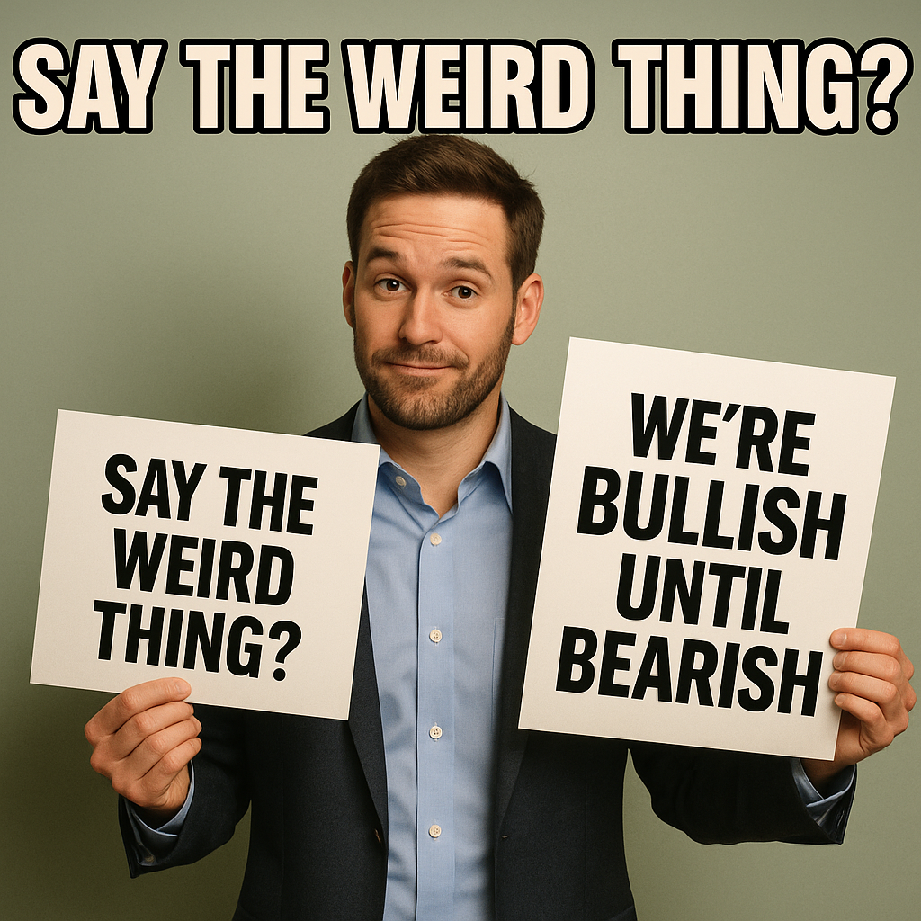 Meme about embracing the flip logic calmly.