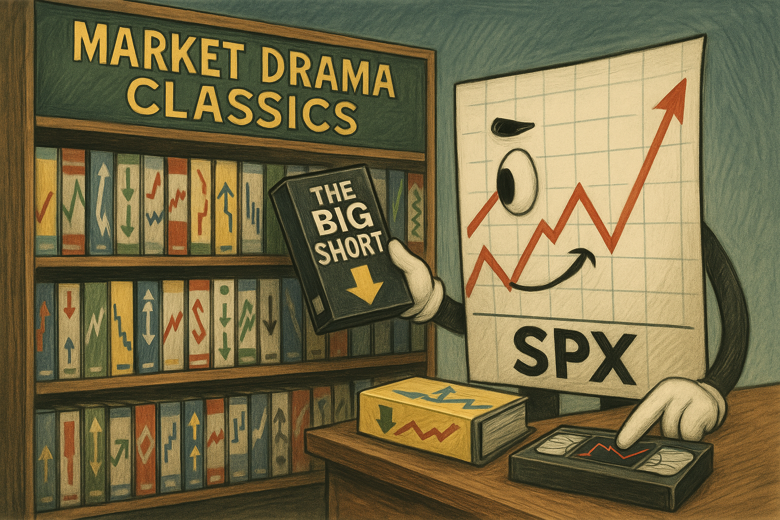 SPX prefers vintage chaos, ignores real-time panic.