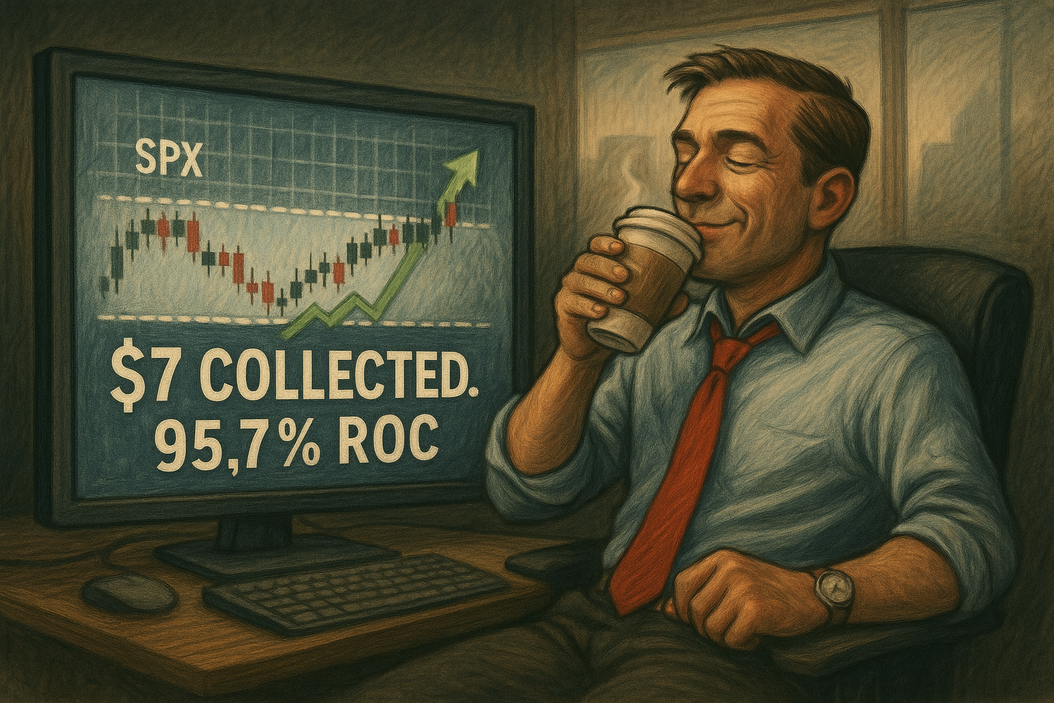 Calm trade held overnight from bullish entry to green exit zone.