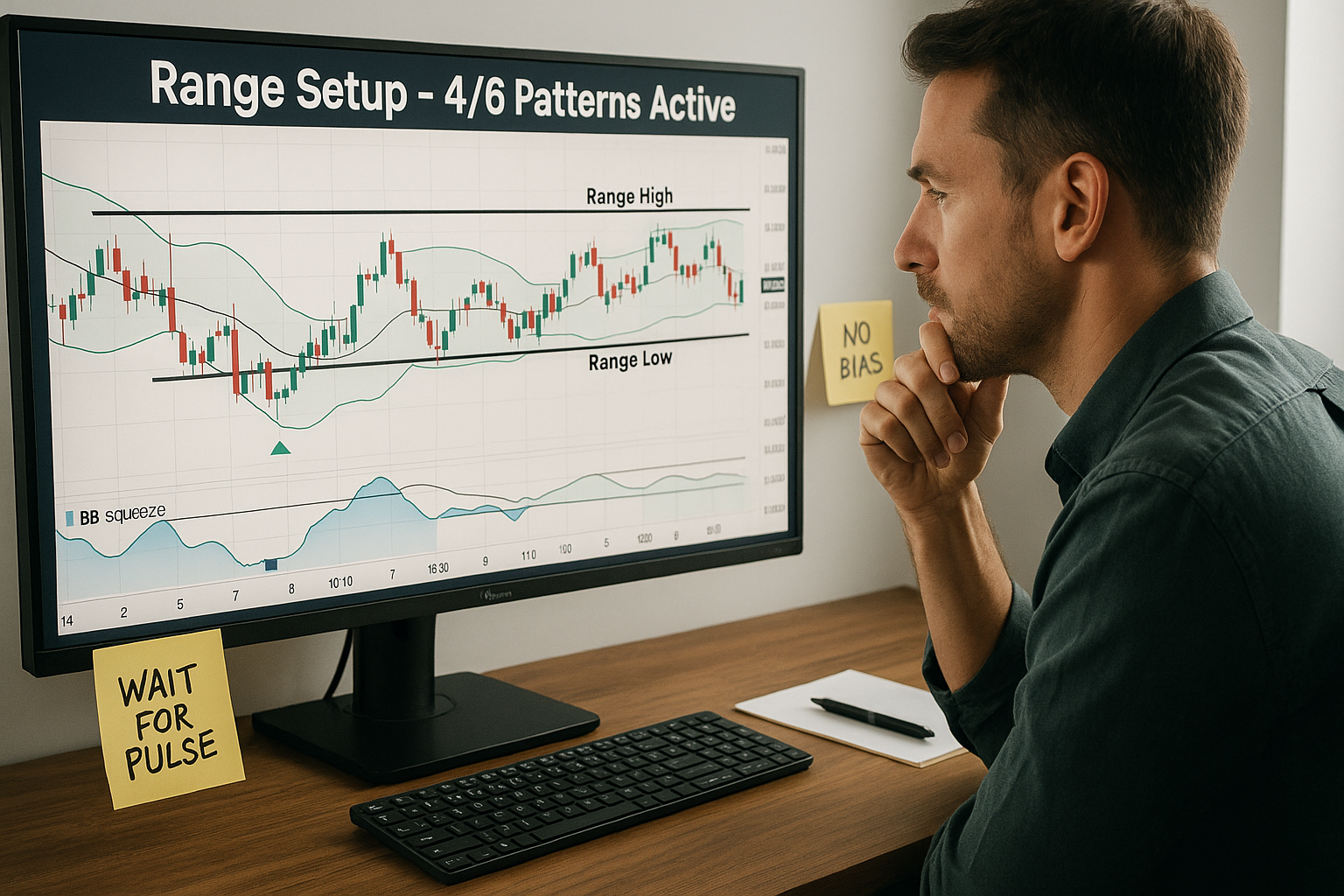 Trader watches SPX range for pattern activation on Monday open.