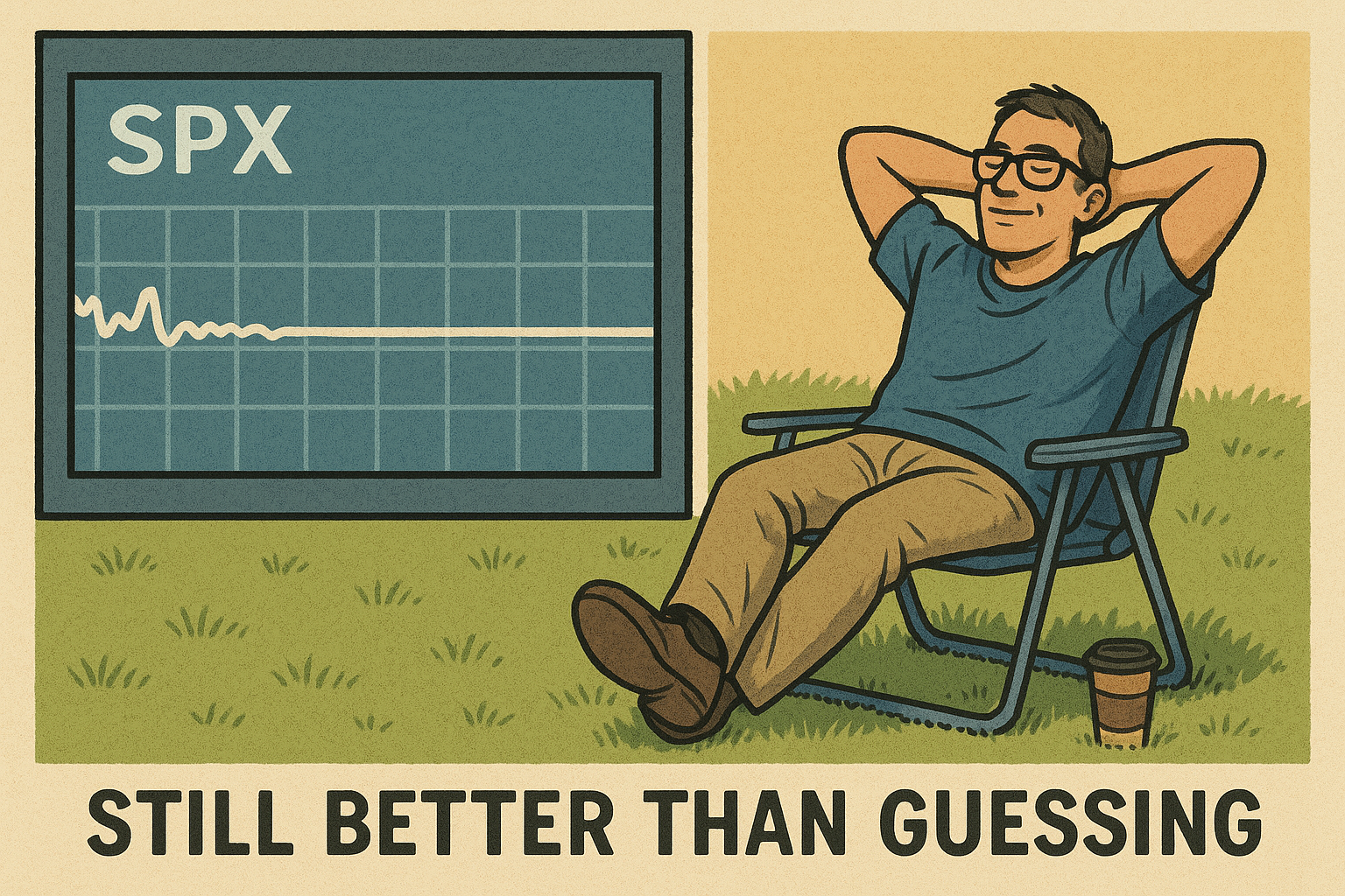 Trader relaxes while SPX drifts with no setup.