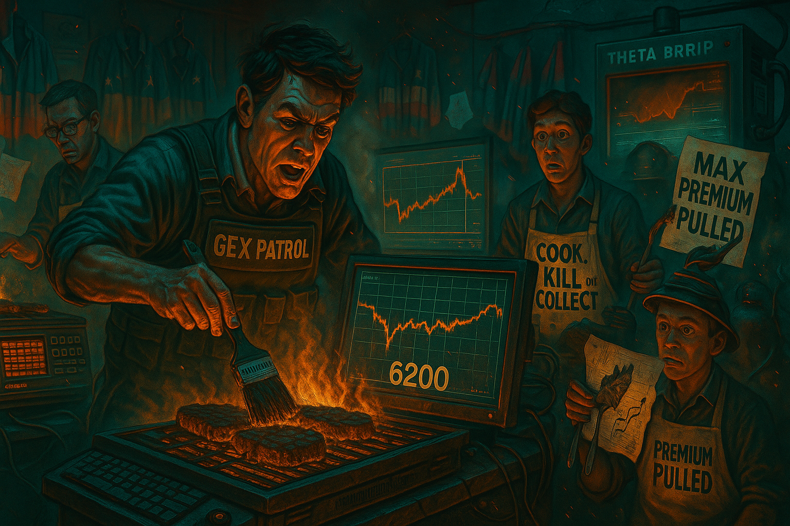 Satirical trading bunker turns options into 4th of July fireworks.
