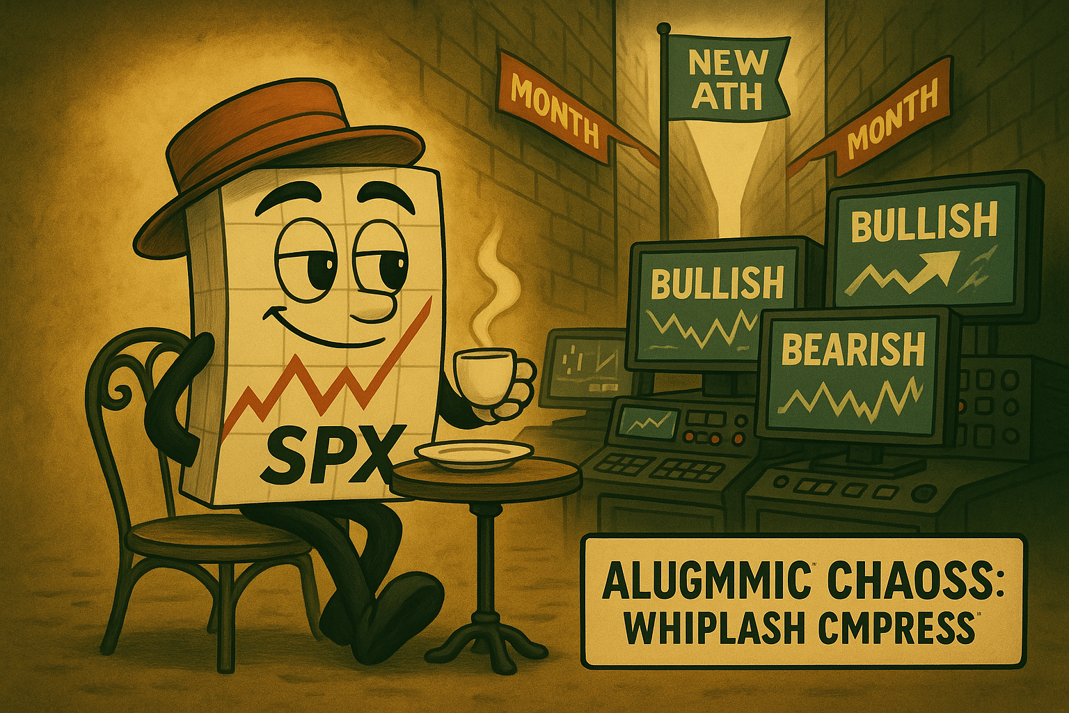 Mr SPX maintaining calm manual positioning while algorithmic systems create whiplash signals during month-end compression