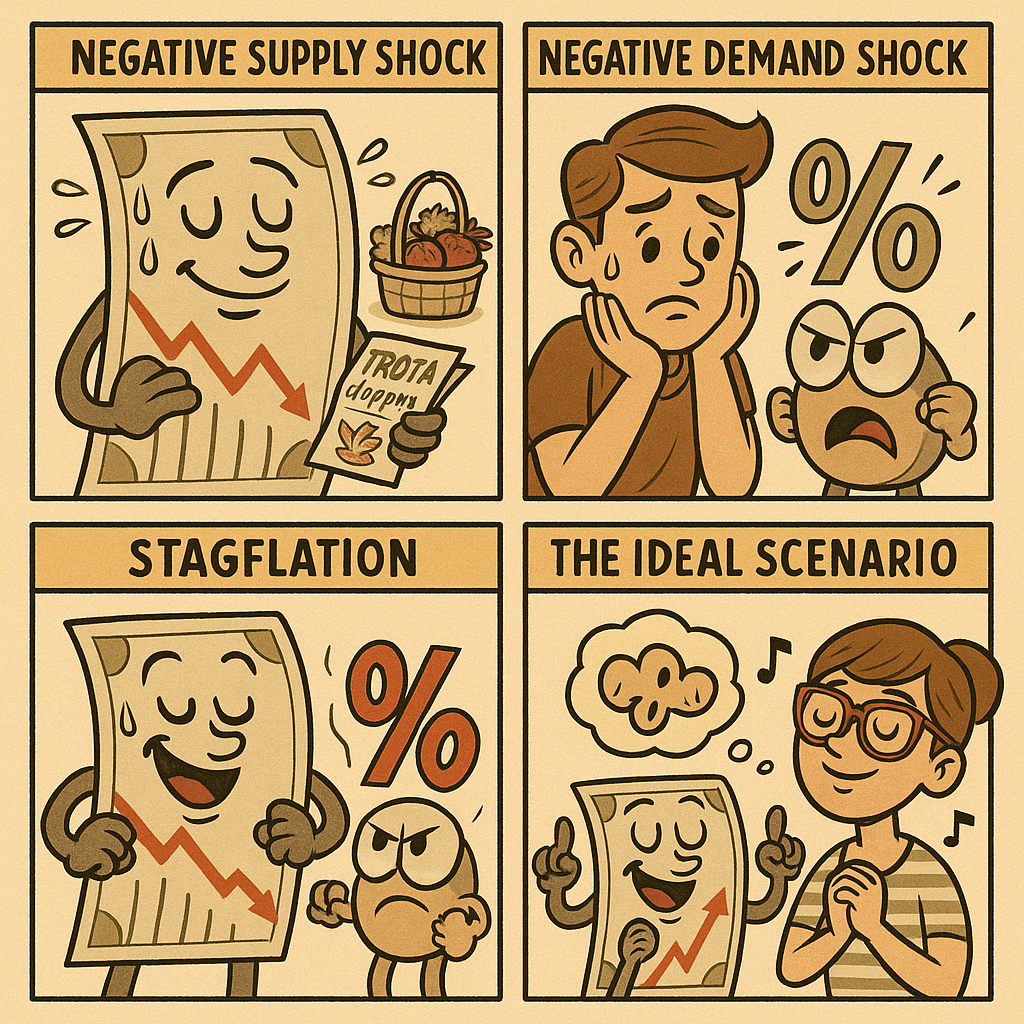 Comic meme of peaceful theta collection enabling flower show attendance and garden relaxation