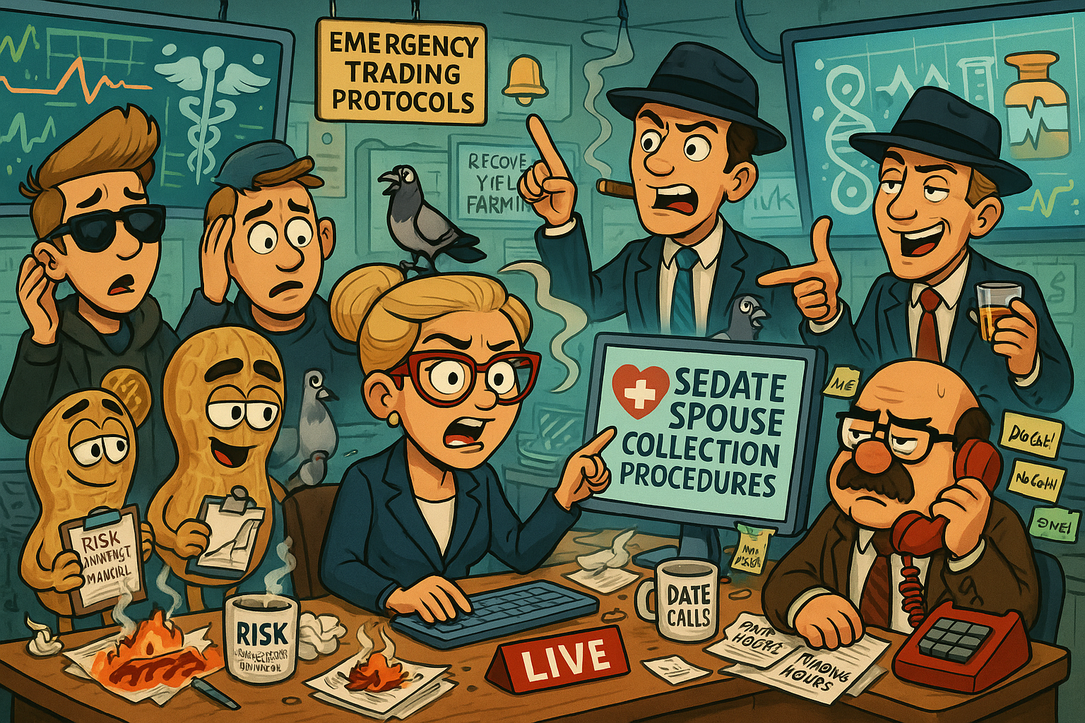 Financial Nuts newsroom creating medical emergency trading procedures with characteristic reactions