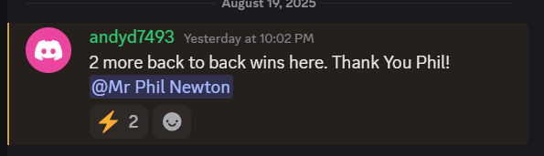 Student Wins 23 Aug 2025