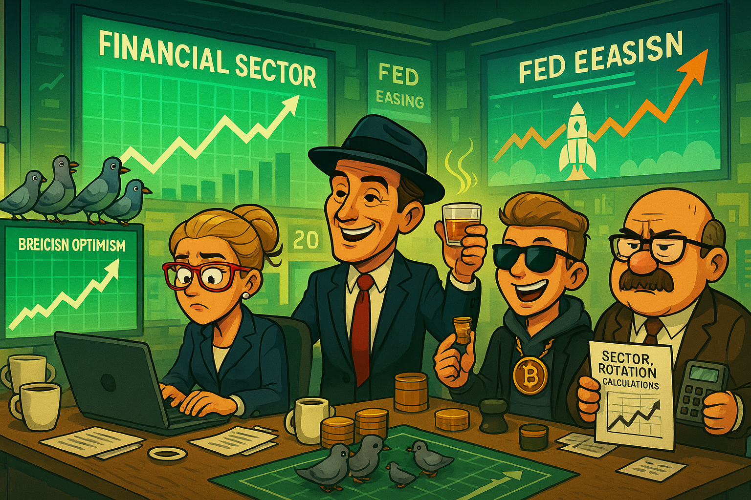 Financial Nuts newsroom managing sector rotation dynamics with characteristic individual responses to monetary easing optimism
