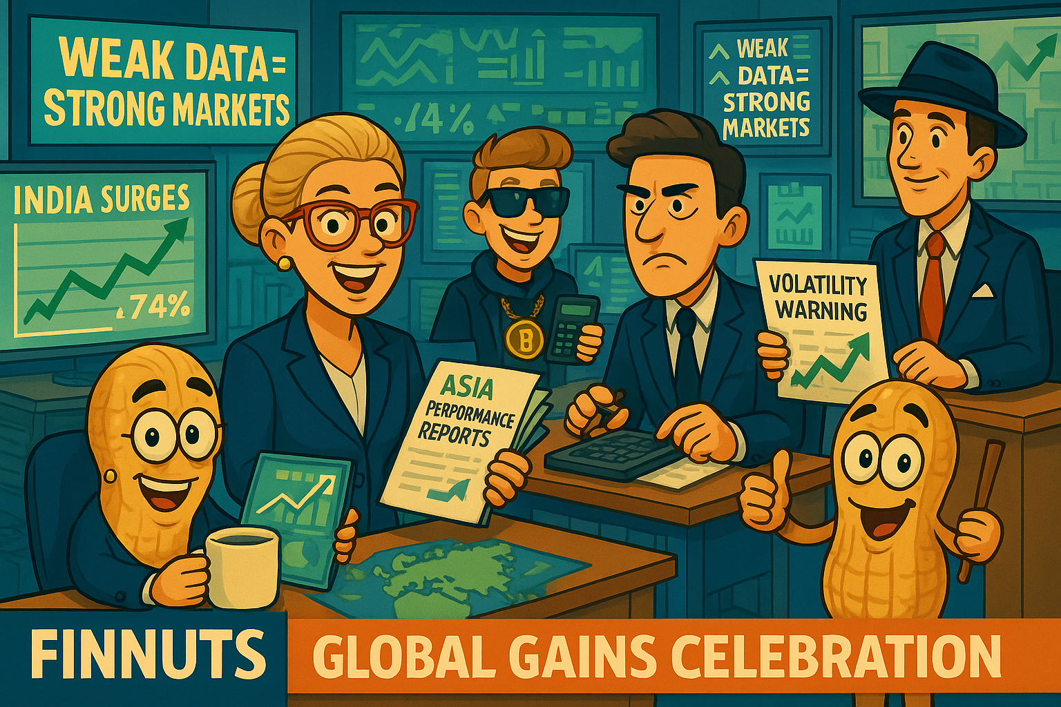 FinNuts newsroom analysing global policy optimism with characteristic responses to international market strength
