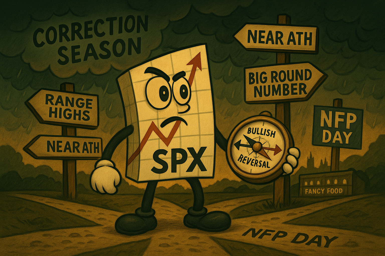 Mr SPX at critical technical confluence crossroads with NFP day inflection potential