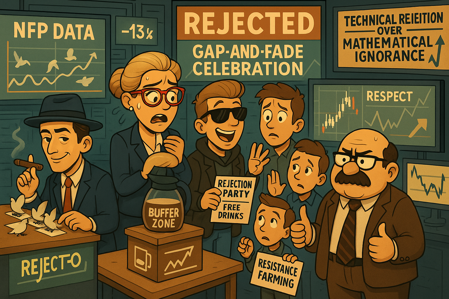 Financial Nuts newsroom celebrating technical level respect and systematic rejection analysis