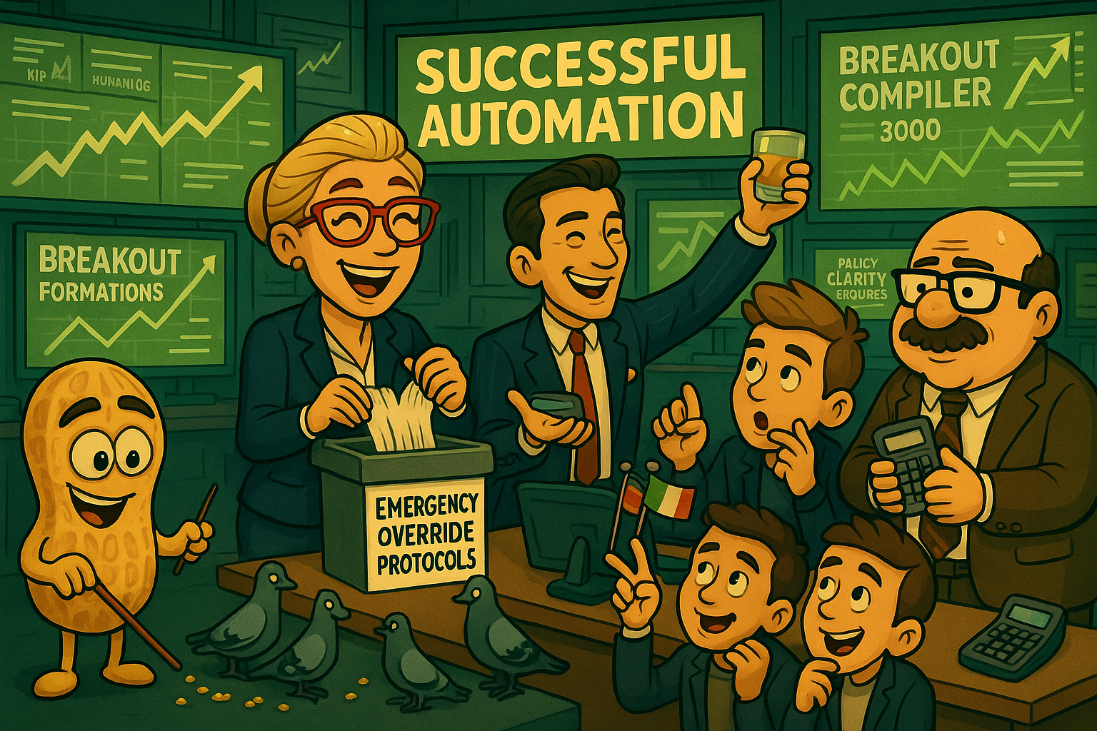 Financial Nuts newsroom celebrating successful automation handling complex breakout scenario