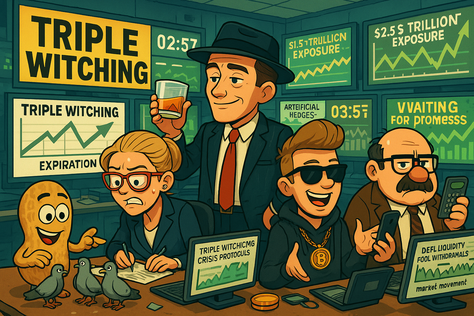 Financial Nuts newsroom preparing for triple witching GEX expiration and market structure transformation