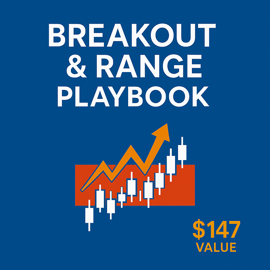 6MMP - Bonus 3 Breakout & Range Playbook cover with chart breaking out of a red range box.