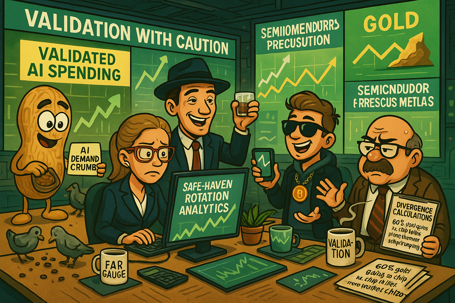 Financial Nuts newsroom managing chip earnings validation with characteristic individual responses to simultaneous technology strength and safe-haven rotation
