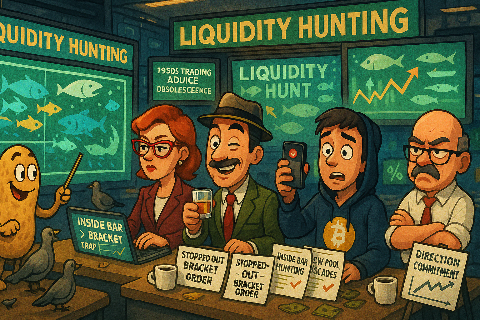 Financial Nuts newsroom managing inside bar liquidity hunting with systematic patience protocols whilst retail bracket traders get systematically scooped