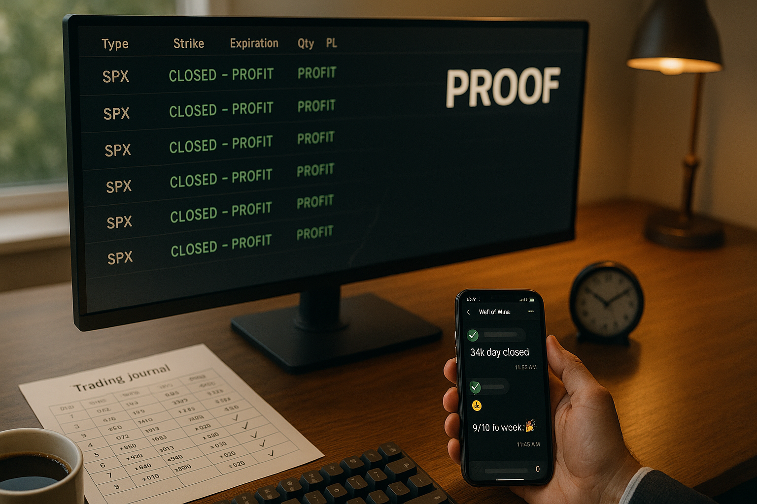 Last week alone, 19 traders in our community documented wins using our mechanical setups. On Thursday, one of our members banked ÂŁ34,000 in a single day using Premium Popper strategies while volatility spiked.