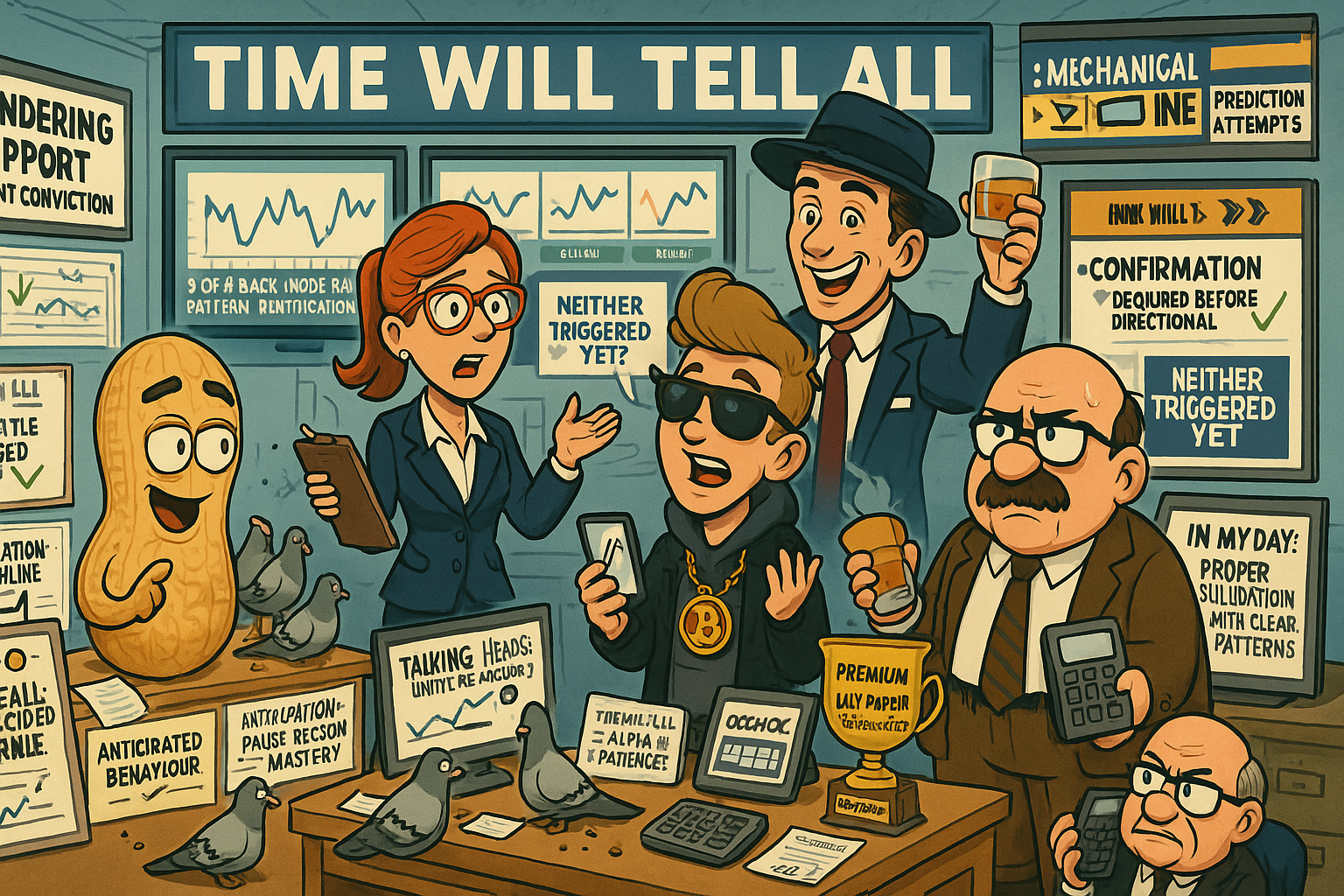 Financial Nuts newsroom monitoring meandering price action with time-will-tell patience protocols and confirmation-awaiting discipline