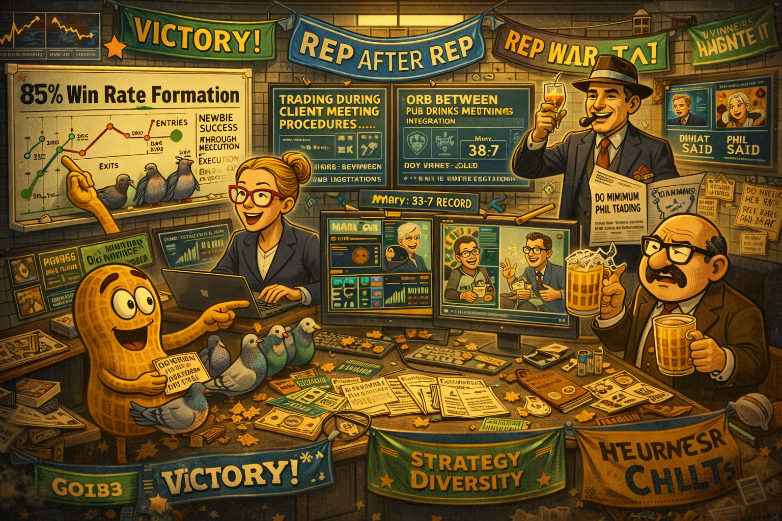 Financial Nuts newsroom celebrating newbie success and lifestyle trading victories with systematic framework validation