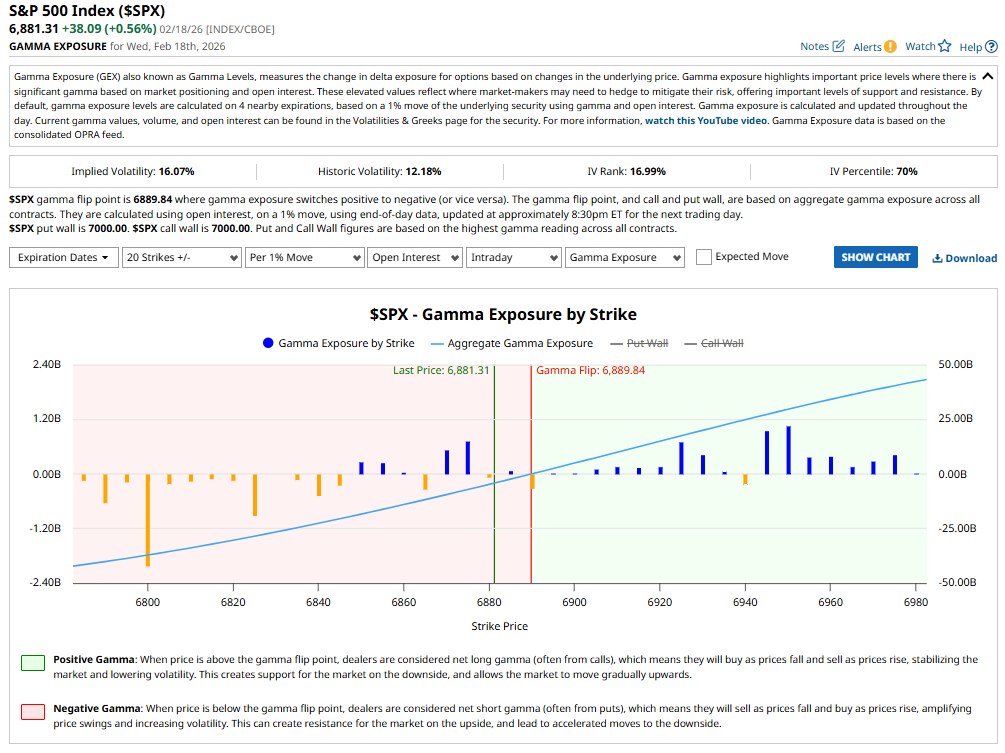 GEX analysis 19 Feb 2026