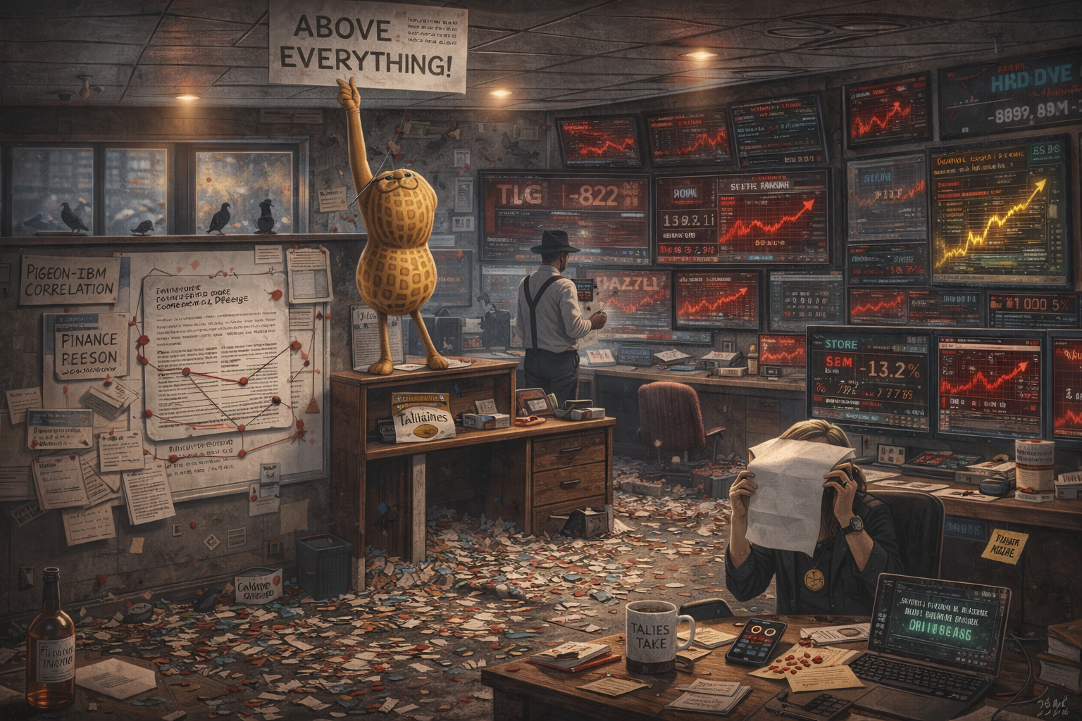 Financial Nuts newsroom reacts to IBM's $31B blog post loss as Percy pins the cause to the ceiling