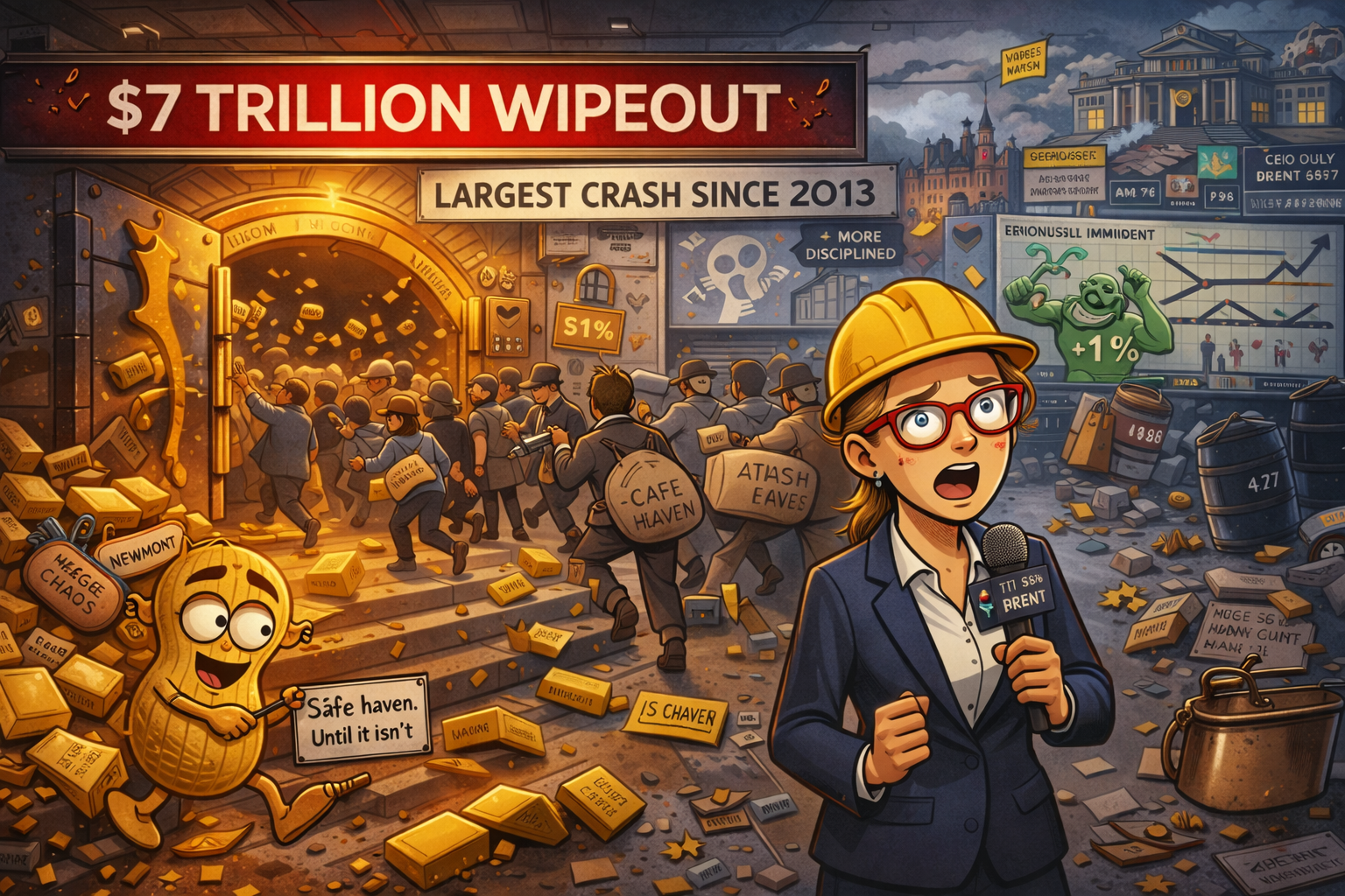 FinNuts newsroom covering $7 trillion gold crash as investors flee former safe haven whilst Warsh nomination reshapes Fed expectations