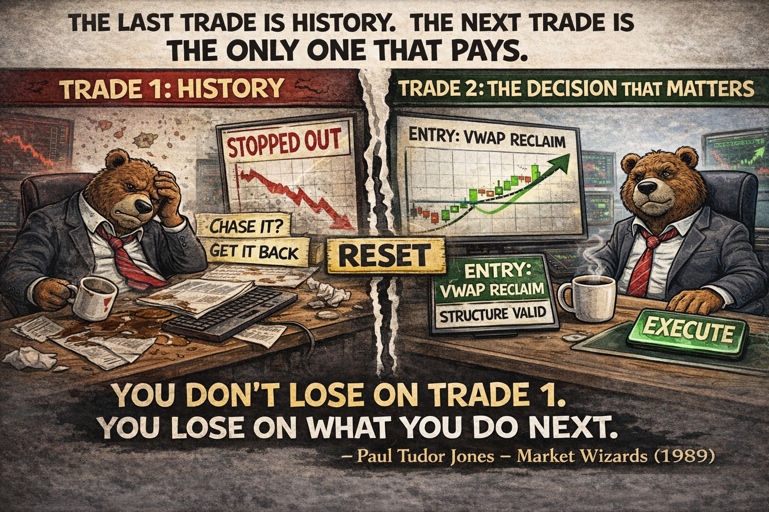 "I think one of my greatest strengths is that I view anything that has happened up to the present point in time as history. I really don't care about the mistake I made three seconds ago in the market. What I care about is what I am going to do from the next moment on."
