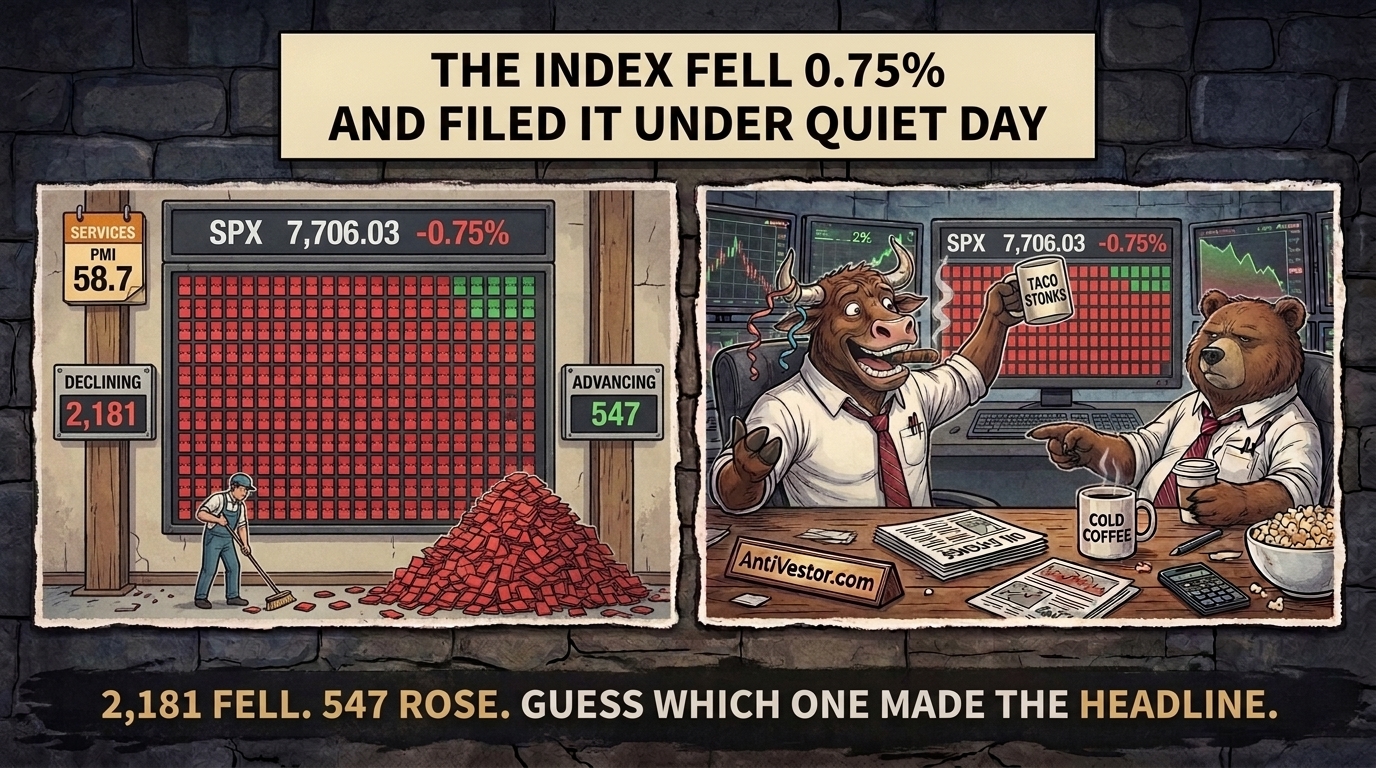 A scoreboard of red tiles beside two mascots, one toasting the small index number and one pointing at the tally.